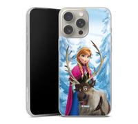 Coque Slim Compatible avec Apple iphone 16 Pro Max Etui Silicone Ultra Fine Coque en Silicone Ultra Fine Produit sous Licence Officielle La Reine des neiges Anna Disney