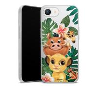 Coque Slim Compatible avec Apple iPhone 16e 2025 Etui Silicone Ultra Fine Coque en Silicone Ultra Fine Timon et Pumbaa Le Roi Lion Disney