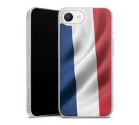 Coque Slim Compatible avec Apple iPhone 16e 2025 Etui Silicone Ultra Fine Coque en Silicone Ultra Fine Drapeau France Drapeaux
