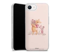 Coque Slim Compatible avec Apple iPhone 16e 2025 Etui Silicone Ultra Fine Coque en Silicone Ultra Fine Winnie l'ourson Porcinet Produit sous Licence Officielle Disney