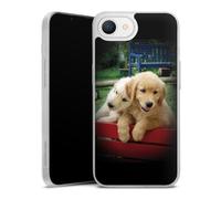 Coque Slim Compatible avec Apple iPhone 16e 2025 Etui Silicone Ultra Fine Coque en Silicone Ultra Fine Chien Golden Retriever Chiot