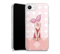 Coque Slim Compatible avec Apple iPhone 16e 2025 Etui Silicone Ultra Fine Coque en Silicone Ultra Fine Winnie l'ourson Porcinet Disney Produit sous Licence Officielle