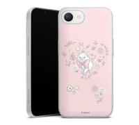 Coque Slim Compatible avec Apple iPhone 16e 2025 Etui Silicone Ultra Fine Coque en Silicone Ultra Fine Produit sous Licence Officielle Aristochats Marie Disney
