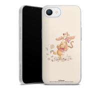 Coque Slim Compatible avec Apple iPhone 16e 2025 Etui Silicone Ultra Fine Coque en Silicone Ultra Fine Couleurs de la Terre Winnie l'ourson Tigrou Produit sous Licence Officielle