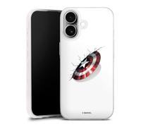 Coque Slim Compatible avec Apple iPhone 17 Case Ultra Fine Etui Silicone Ultra Fine Captain America Produit sous Licence Officielle Marvel