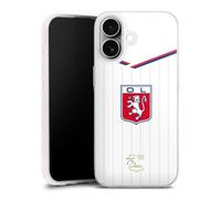 Coque Slim Compatible avec Apple iPhone 17 Case Ultra Fine Etui Silicone Ultra Fine Olympique Lyonnais Articles pour Fans Produit sous Licence Officielle