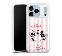 Coque Slim Compatible avec Apple iPhone 17 Pro Case Ultra Fine Etui Silicone Ultra Fine Amour Disney Mickey & Minnie