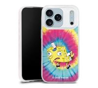 Coque Slim Compatible avec Apple iPhone 17 Pro Case Ultra Fine Etui Silicone Ultra Fine Bob l'éponge Batik Produit sous Licence Officielle