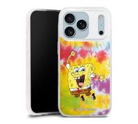 Coque Slim Compatible avec Apple iPhone 17 Pro Case Ultra Fine Etui Silicone Ultra Fine Bob l'éponge Batik Produit sous Licence Officielle