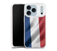 Coque Slim Compatible avec Apple iPhone 17 Pro Case Ultra Fine Etui Silicone Ultra Fine Drapeau France Drapeaux