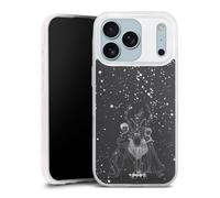 Coque Slim Compatible avec Apple iPhone 17 Pro Case Ultra Fine Etui Silicone Ultra Fine La Reine des neiges Look métallique Disney
