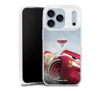 Coque Slim Compatible avec Apple iPhone 17 Pro Case Ultra Fine Etui Silicone Ultra Fine Lightning Mcqueen 95 Produit sous Licence Officielle Cars