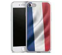 Coque Slim Compatible avec Apple iPhone 7 Étui de Protection Case en Silicone Ultra Fine Drapeau France Drapeaux