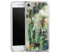 Coque Slim Compatible avec Apple iPhone 7 Étui de Protection Case en Silicone Ultra Fine Éléphant Aquarelle Photographie