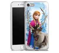 Coque Slim Compatible avec Apple iPhone 8 Étui de Protection Case en Silicone Ultra Fine Produit sous Licence Officielle La Reine des neiges Anna Disney