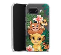 Coque Slim Compatible avec Google Pixel 9A Etui Silicone Ultra Fine Coque en Silicone Ultra Fine Timon et Pumbaa Le Roi Lion Disney