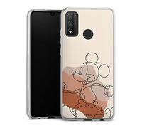 Coque Slim Compatible avec Huawei P Smart (2020) Etui Silicone Ultra Fine Coque en Silicone Ultra Fine Disney Couleurs de la Terre Mickey