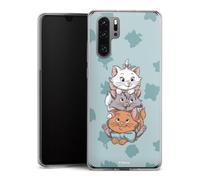 Coque Slim Compatible avec Huawei P30 Pro New Edition Etui Silicone Ultra Fine Coque en Silicone Ultra Fine Disney Aristochats Chat