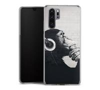 Coque Slim Compatible avec Huawei P30 Pro New Edition Etui Silicone Ultra Fine Coque en Silicone Ultra Fine Animal-Look Écouteurs Musique