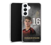 Coque Slim Compatible avec Samsung Galaxy A16 4G Etui Silicone Ultra Fine Coque en Silicone Ultra Fine Charles De Ketelaere RBFA Diables Rouges