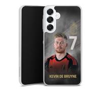 Coque Slim Compatible avec Samsung Galaxy A16 4G Etui Silicone Ultra Fine Coque en Silicone Ultra Fine Diables Rouges Kevin De Bruyne RBFA