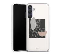 Coque Slim Compatible avec Samsung Galaxy A25 5G Etui Silicone Ultra Fine Coque en Silicone Ultra Fine Minnie Mouse l'art du minimalisme Disney