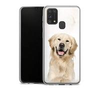 Coque Slim Compatible avec Samsung Galaxy M31 Etui Silicone Ultra Fine Coque en Silicone Ultra Fine Chien Golden Retriever Animaux