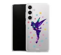 Coque Slim Compatible avec Samsung Galaxy S24 + Etui Silicone Ultra Fine Coque en Silicone Ultra Fine Fée Clochette Disney Produit sous Licence Officielle