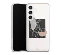 Coque Slim Compatible avec Samsung Galaxy S24 FE 5G Etui Silicone Ultra Fine Coque en Silicone Ultra Fine Minnie Mouse l'art du minimalisme Disney