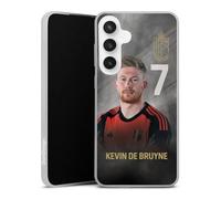 Coque Slim Compatible avec Samsung Galaxy S24 FE 5G Etui Silicone Ultra Fine Coque en Silicone Ultra Fine Diables Rouges Kevin De Bruyne RBFA