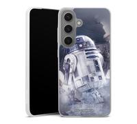 Coque Slim Compatible avec Samsung Galaxy S25 Etui Silicone Ultra Fine Coque en Silicone Ultra Fine Star Wars Robots Articles pour Fans