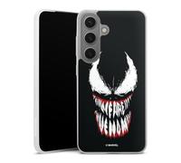 Coque Slim Compatible avec Samsung Galaxy S25 Etui Silicone Ultra Fine Coque en Silicone Ultra Fine Marvel Venom Produit sous Licence Officielle