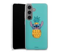 Coque Slim Compatible avec Samsung Galaxy S25 Etui Silicone Ultra Fine Coque en Silicone Ultra Fine Disney Lilo & Stitch Ananas