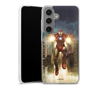 Coque Slim Compatible avec Samsung Galaxy S25 Etui Silicone Ultra Fine Coque en Silicone Ultra Fine Marvel Avengers Iron Man