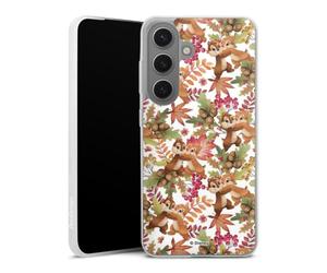 Coque Slim Compatible avec Samsung Galaxy S25 Etui Silicone Ultra Fine Coque en Silicone Ultra Fine Écureuil Disney Tic et Tac