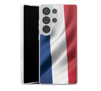 Coque Slim Compatible avec Samsung Galaxy S25 Ultra Etui Silicone Ultra Fine Coque en Silicone Ultra Fine Drapeau France Drapeaux