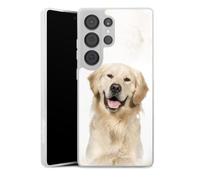Coque Slim Compatible avec Samsung Galaxy S25 Ultra Etui Silicone Ultra Fine Coque en Silicone Ultra Fine Chien Golden Retriever Animaux