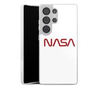 Coque Slim Compatible avec Samsung Galaxy S25 Ultra Etui Silicone Ultra Fine Coque en Silicone Ultra Fine NASA Logo Espace