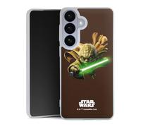 Coque Slim Compatible avec Samsung Galaxy S26 + Case Ultra Fine Etui Silicone Ultra Fine Star Wars Yoda Articles pour Fans