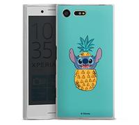 Coque Slim Compatible avec Sony Xperia X Compact Etui Silicone Ultra Fine Coque en Silicone Ultra Fine Disney Lilo & Stitch Ananas