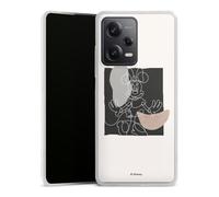 Coque Slim Compatible avec Xiaomi Redmi Note 12 Pro 5G Etui Silicone Ultra Fine Coque en Silicone Ultra Fine Minnie Mouse l'art du minimalisme Disney