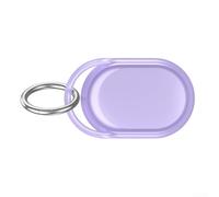 Coque Smart Tag en TPU pour Xiaomi Smart Tag avec barrière étanche amortissement des chocs et mousqueton pour une fixation rapide (violet transparent)