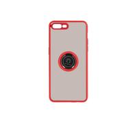 Coque smartphone - AVIZAR - iPhone 7 Plus / 8 Plus - Bi-matière - Bague métal support rotatif - Dos mat anti-traces