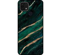 Coque Smartphonica pour Oppo A15 / A15s avec impression marbre - coque arrière TPU design marbre - Vert Or
