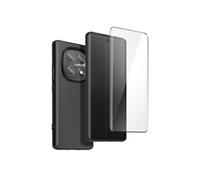 Coque Soft Touch pour Redmi Note 15 5G / 4G avec Verre Trempé Bord à Bord Xfm Noir