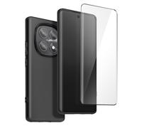 Coque Soft Touch pour Redmi Note 15 5G / 4G avec Verre Trempé Bord à Bord Xfm Noir