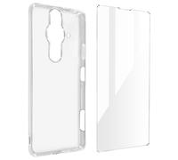 Coque pour Sony Xperia Pro-I Silicone Souple et Film Verre Trempé 9H Transparent