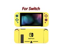 Coque souple avec logo jaune et rose bonbon pour manette Nintendo Switch, compatible avec les manettes