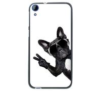 Coque Souple en gel noir pour HTC Desire 820 avec impression Motifs chien à lun