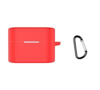 Coque souple en silicone pour casque Sony WF-1000XM6 - Étanche à la poussière - Bumper avec sangle - Rouge